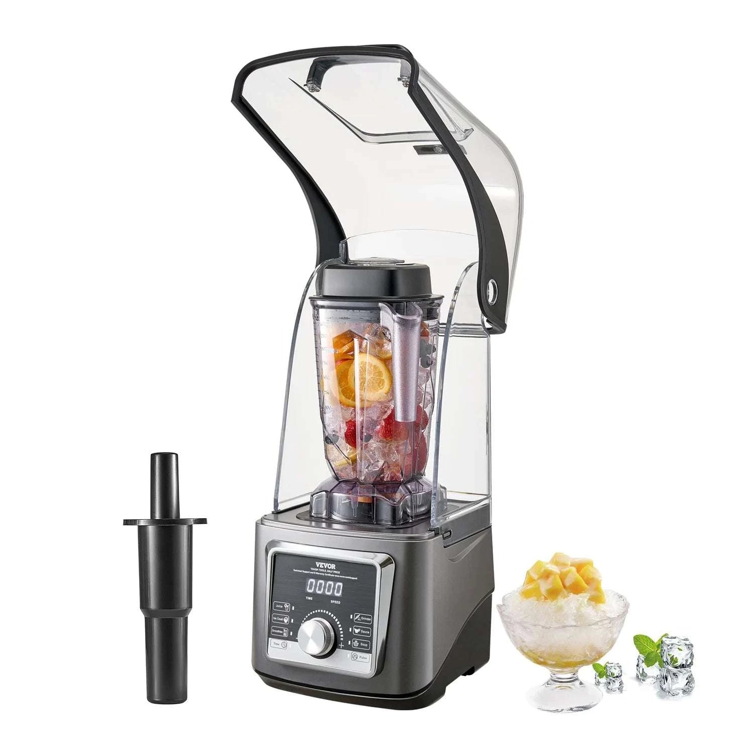 1400W High-Speed Blender with Noise Cover 2.5L/3.5L Capacity-