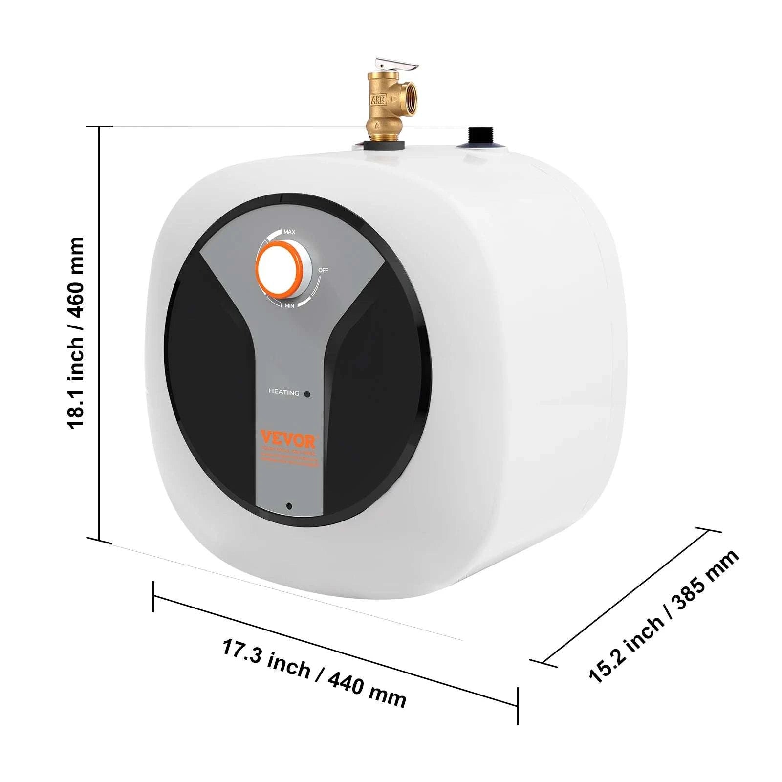 1440W Mini Tank Water Heater 2.5 Gallon Under Sink Hot Water-2.5Gal / United States