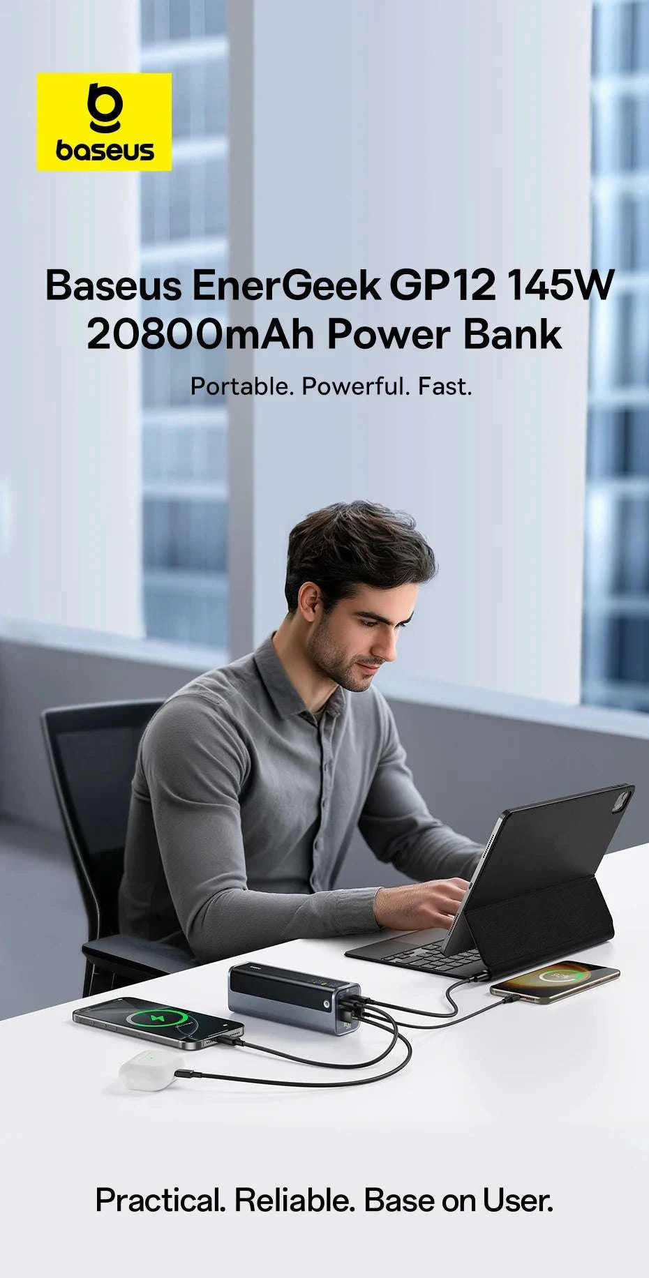 145W Fast Charging Power Bank 20800mAh USB-C Laptop Charger-145W 20800mAh / 20000mAh / United States