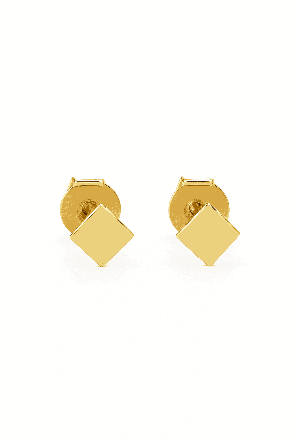 14K Gold Filled Square Stud Earrings, Tarnish Resistant-Default Title
