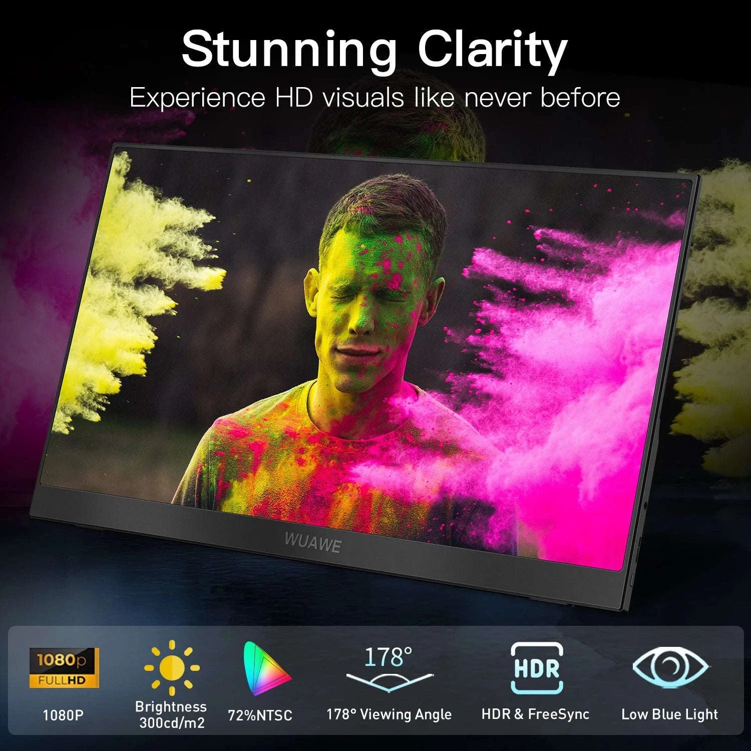 15.6 Inch Portable Monitor 1080P USB-C HDMI External Screen-15.6inch 1080P / US Plug / United States