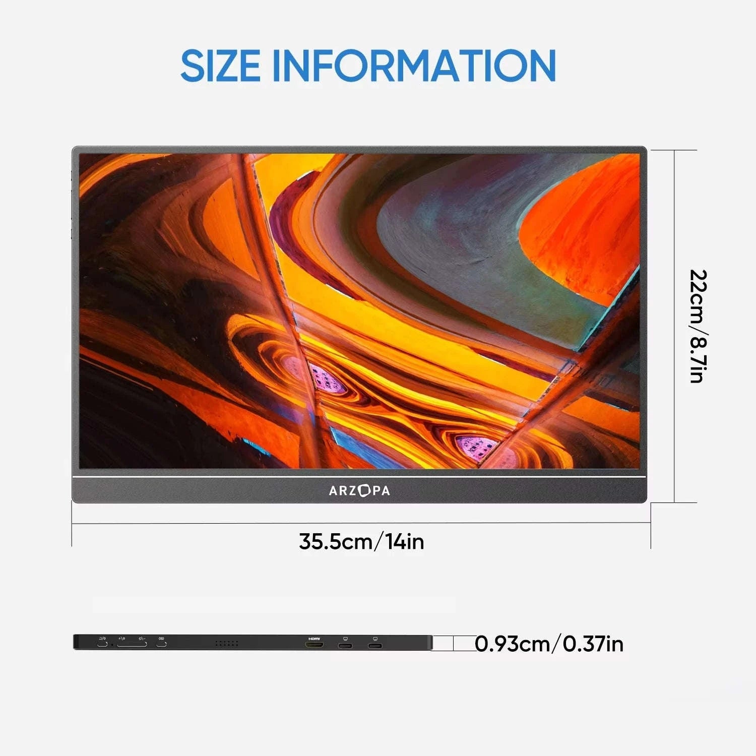 15.6 Inch Portable Monitor FHD 1080P IPS USB-C Mini-HDMI Second Screen-15.6 FHD 1080P A1 / United States