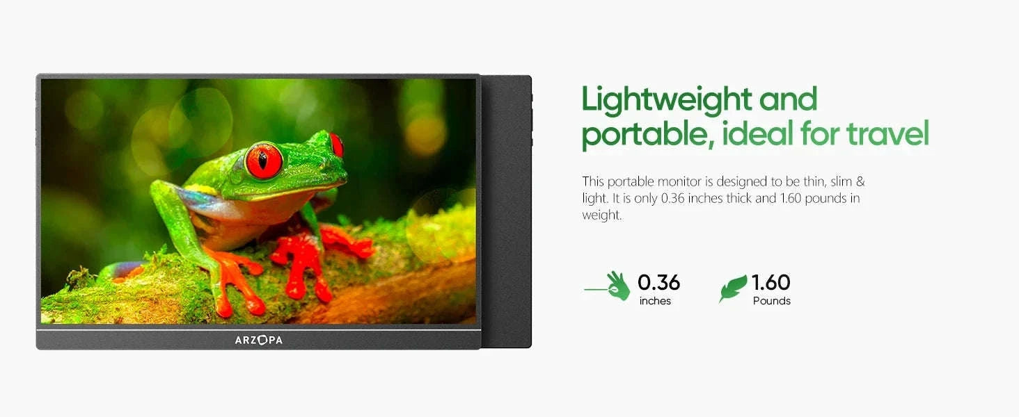 15.6 Inch Portable Monitor FHD 1080P IPS USB-C Mini-HDMI Second Screen-15.6 FHD 1080P A1 / United States