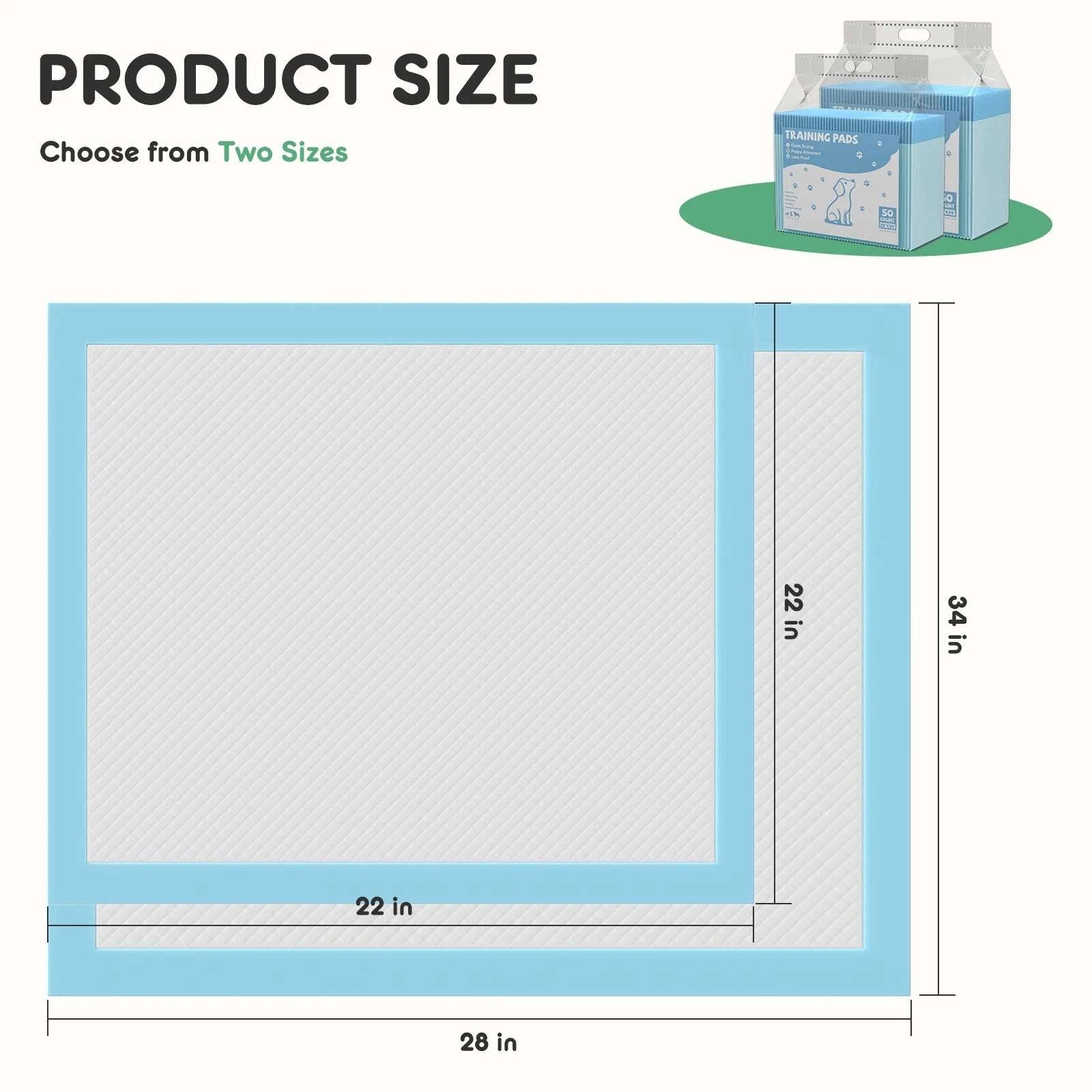 150 Count Super Absorbent Dog Pee Pads 22x22 Leakproof Training Pads-150PCS / United States