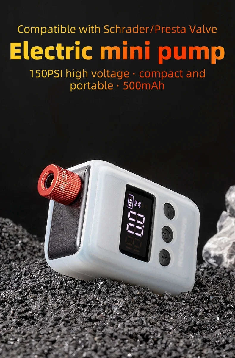 150 PSI Portable Electric Bike Pump with Digital Display Rechargeable-HW-125