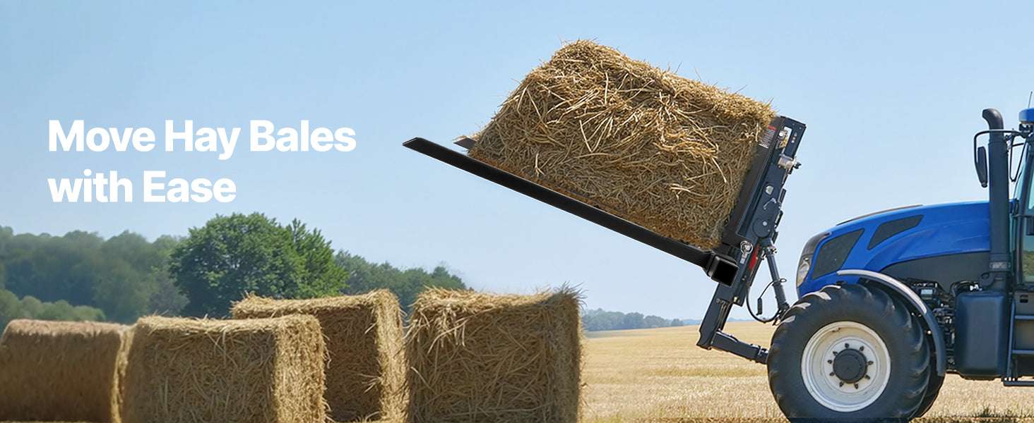 1500 lb 3-Point Hitch Pallet Forks 50in for CAT 1 Tractors-50in 1500lbs / United States