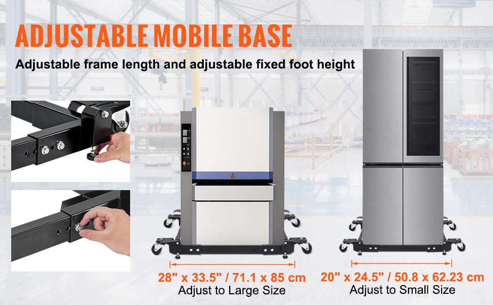 1500 lbs Adjustable Mobile Base with Lockable Wheels-1500lbs / United States