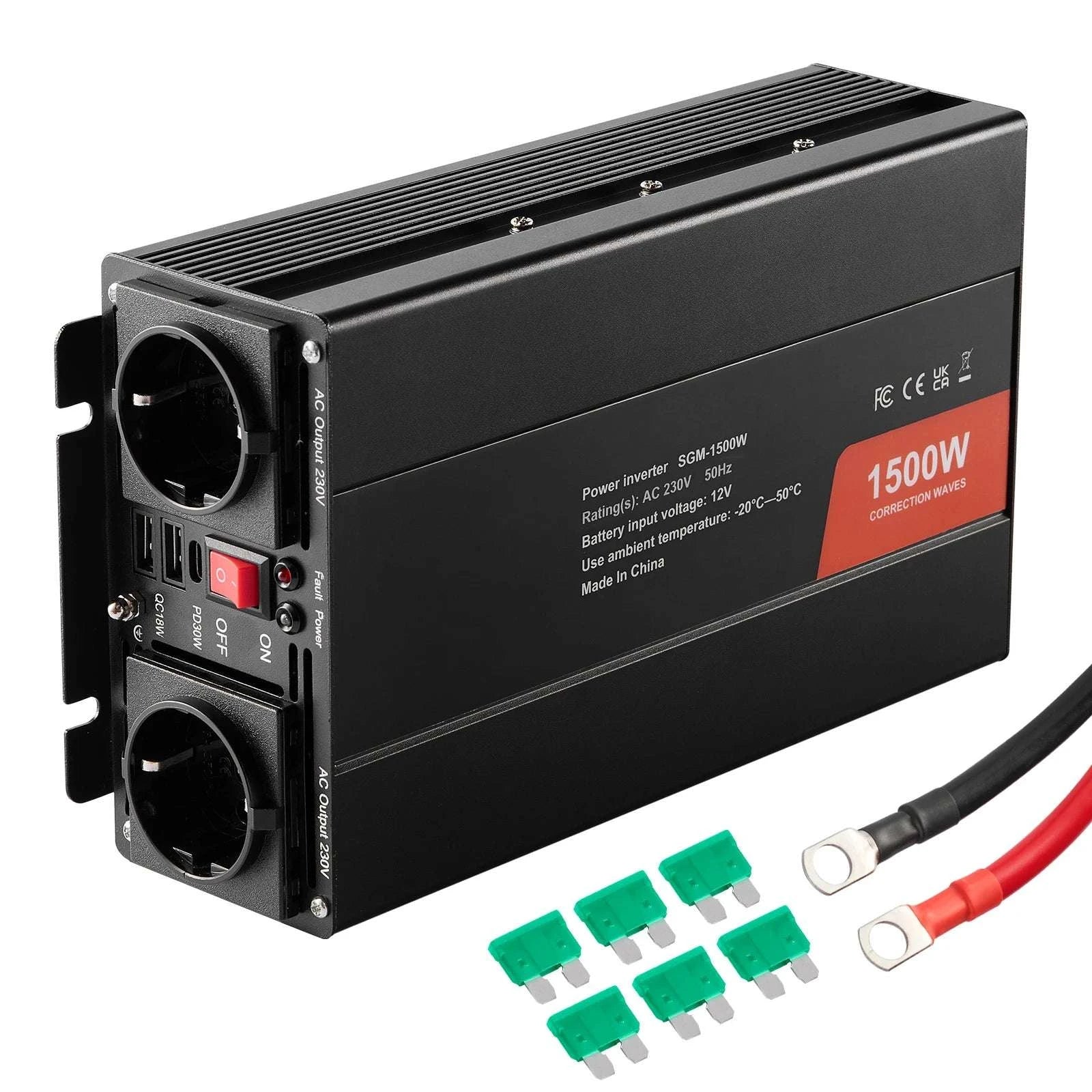 1500W–5000W Modified Sine Wave Power Inverter for Home & Travel-3000W LED Screen / United States