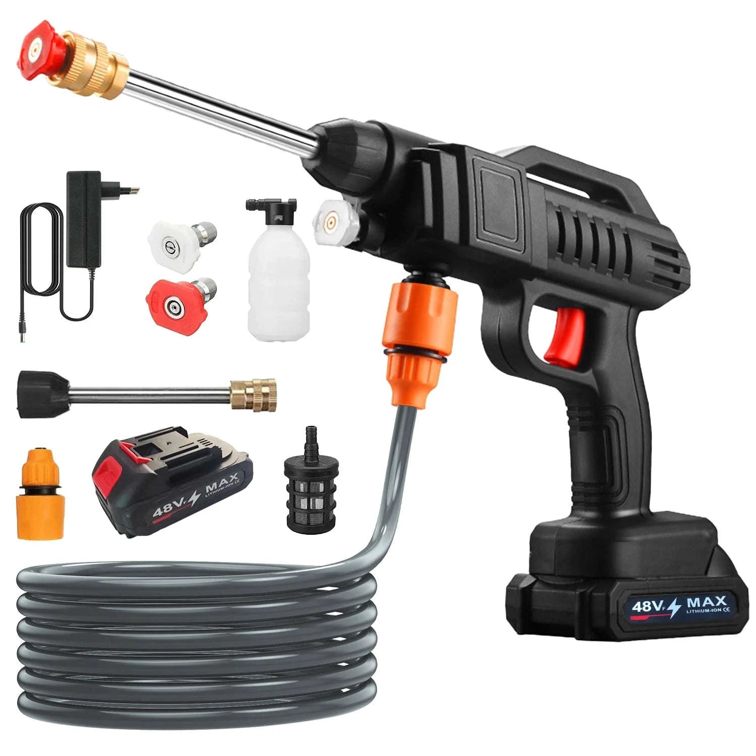 1500W Cordless High Pressure Cleaner Washer-2 Battery / Electric / spain