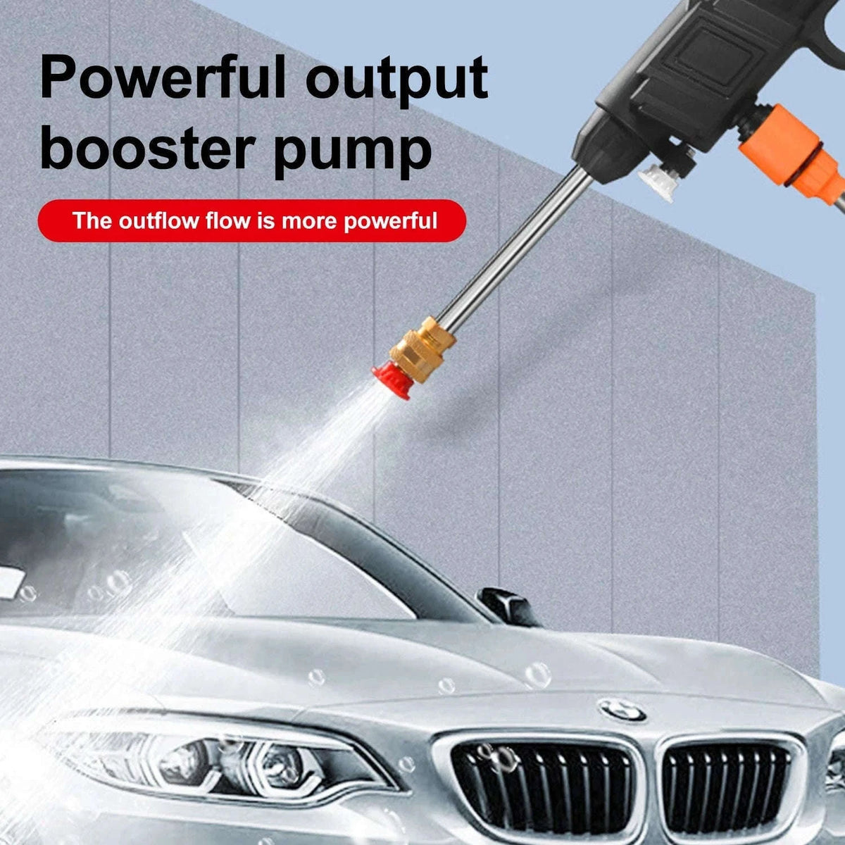 1500W Cordless High Pressure Cleaner Washer for Cars and Outdoor Cleaning-2 Battery / Electric / spain