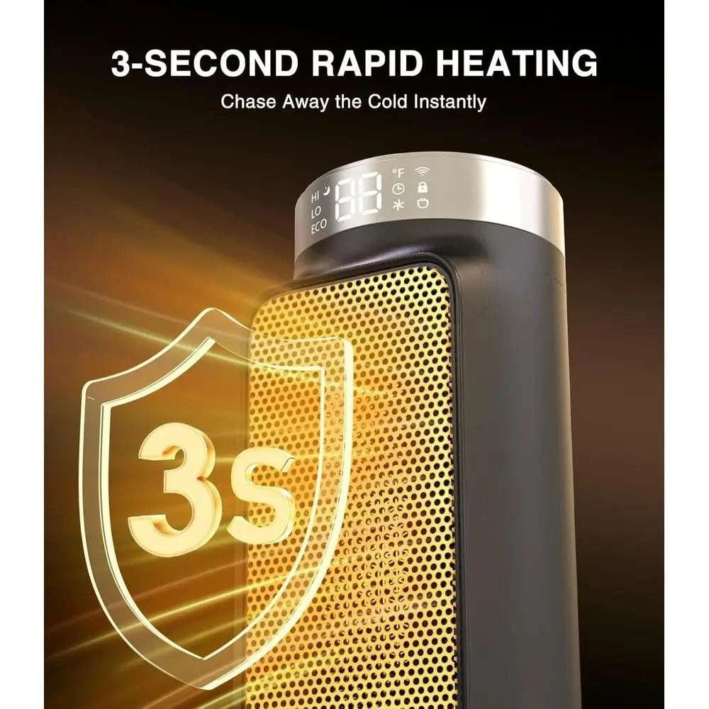 1500W Smart Space Heater with WiFi, App Control & 24H Timer-United States