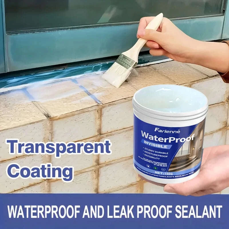 150g Super Invisible Transparent Waterproof Sealant, Nano Leak-Proof Coating, Crystal Clear Sealing Glue for Leak Proof-300g