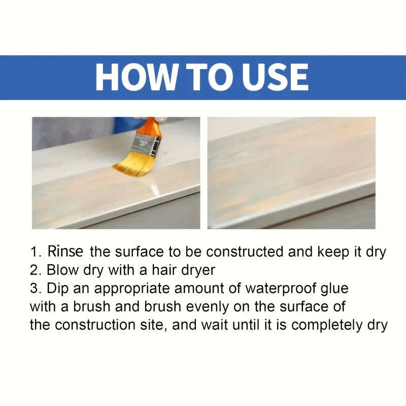 150g Super Invisible Transparent Waterproof Sealant, Nano Leak-Proof Coating, Crystal Clear Sealing Glue for Leak Proof-300g