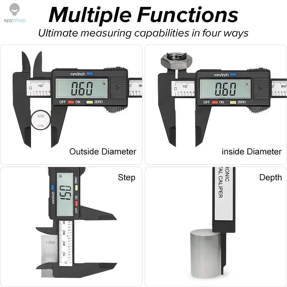 150mm 100mm Electronic Digital Caliper Carbon Fiber Dial Vernier Caliper Gauge Micrometer Measuring Tool Digital Ruler 