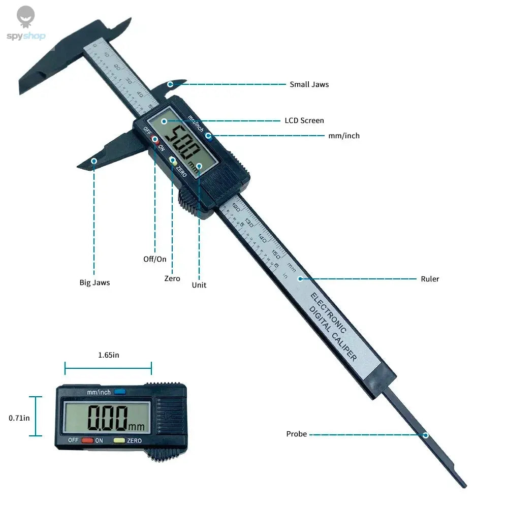 150mm 100mm Electronic Digital Caliper Carbon Fiber Dial Vernier Caliper Gauge Micrometer Measuring Tool Digital Ruler 
