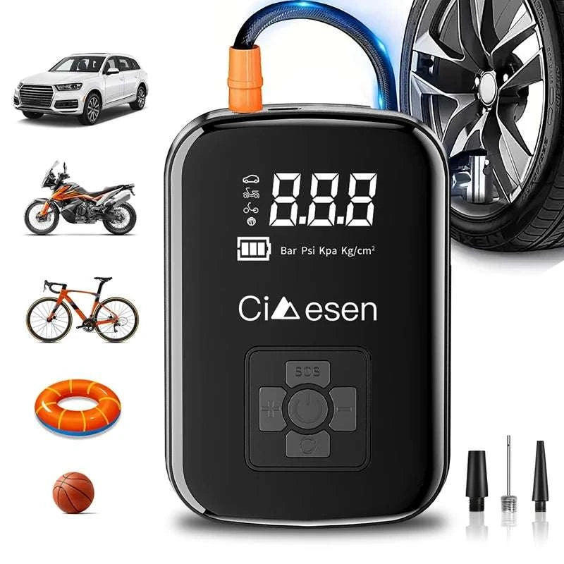 150PSI Wireless Tire Inflator Portable Air Pump for Car & Bike-1Set / Battery Powered / United States