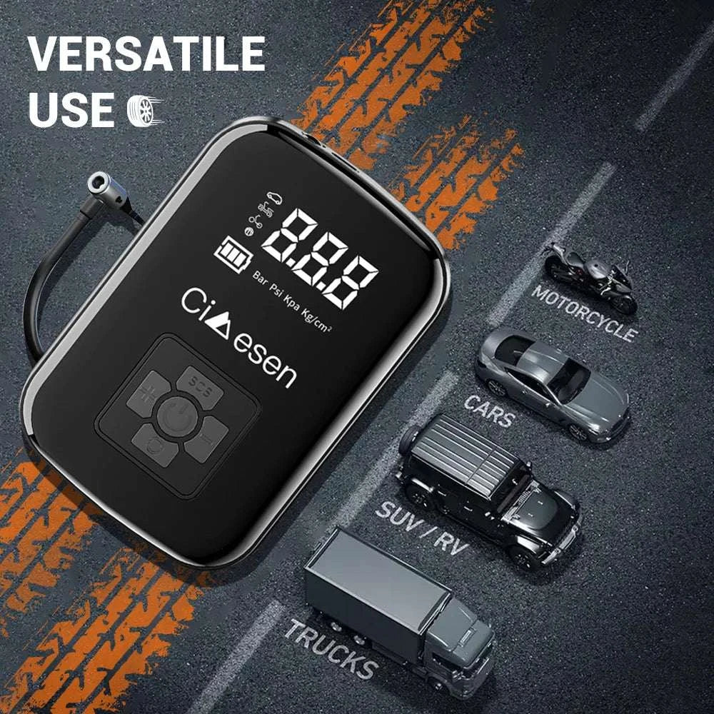150PSI Wireless Tire Inflator Portable Air Pump for Car & Bike-1Set / Battery Powered / United States