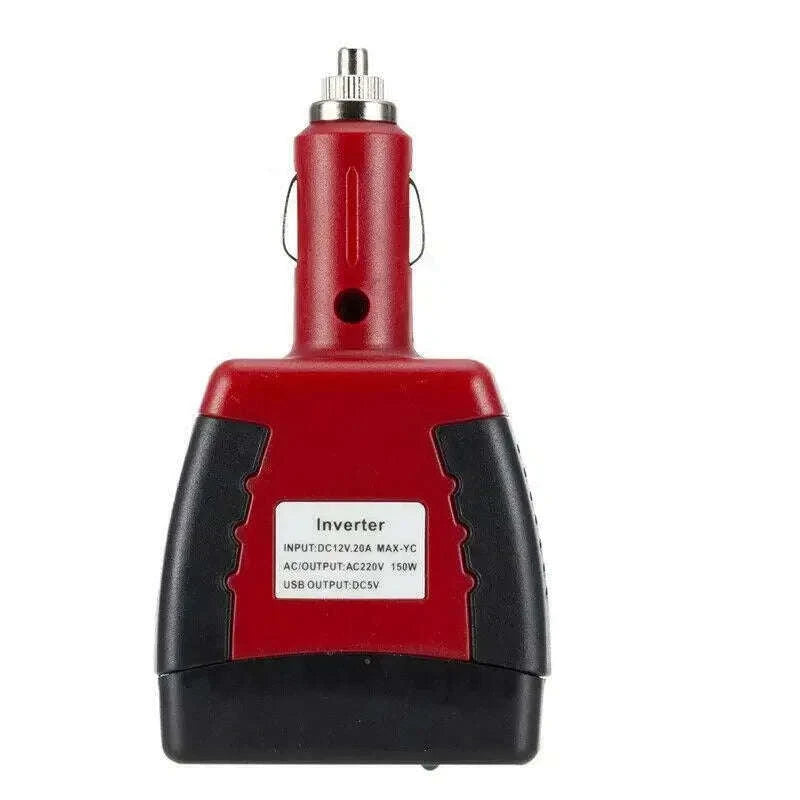 150W Car Power Inverter DC 12V to AC 220V with USB Ports-Default Title