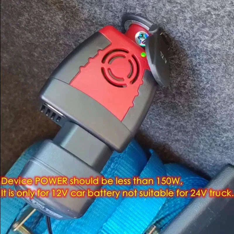 150W Car Power Inverter DC 12V to AC 220V with USB Ports-Default Title