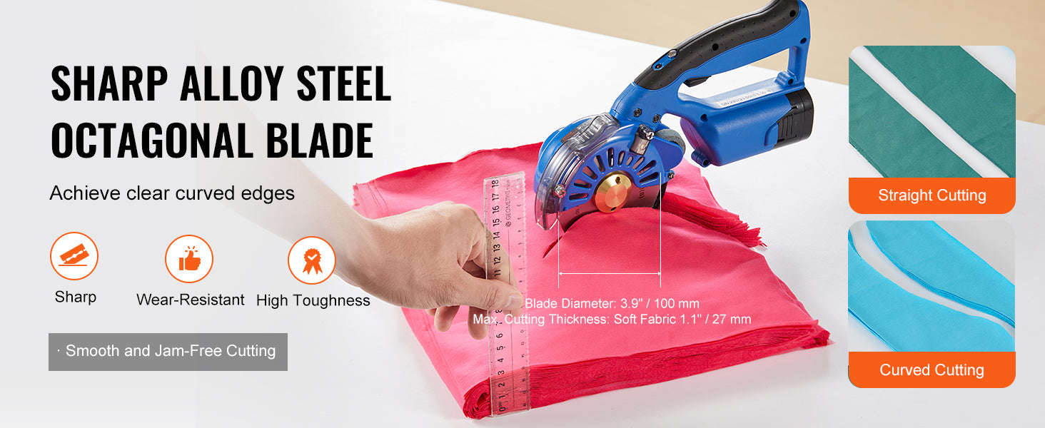 150W Cordless Electric Fabric Cutter, 5-Speed Rotary Cutting Machine-150W 5 Speeds / United States