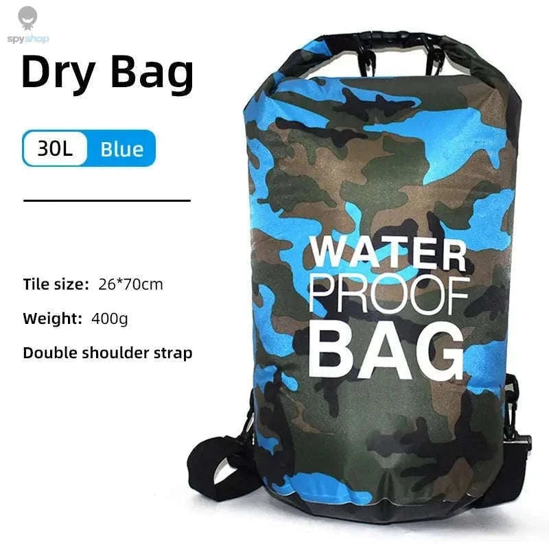 15L & 30L Waterproof Dry Bag Backpack for Outdoor Trips-30L Dark Blue