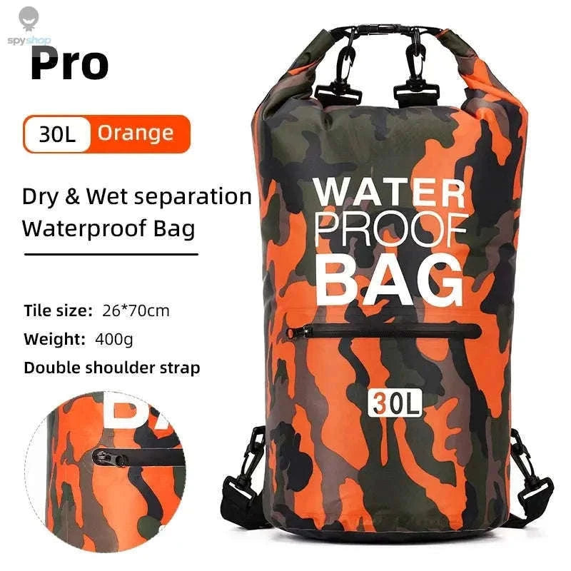 15L & 30L Waterproof Dry Bag Backpack for Outdoor Trips-30L Dark Blue