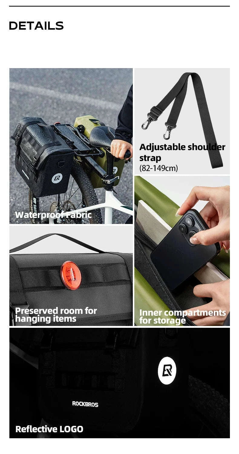 15L Bicycle Front & Fork Waterproof Bag Saddle Storage Pack-3014009103 / 15L