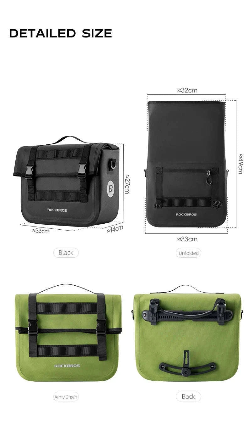 15L Bicycle Front & Fork Waterproof Bag Saddle Storage Pack-3014009103 / 15L