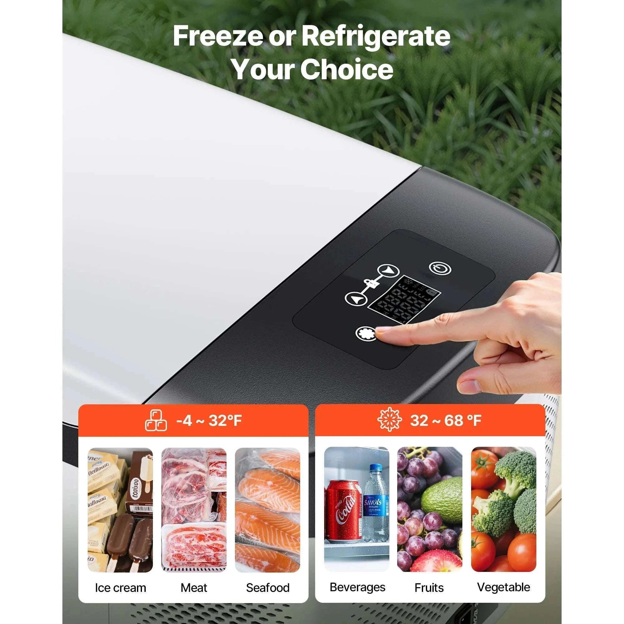 15L Portable Car Fridge Freezer with App Control 12V/24V-Poland