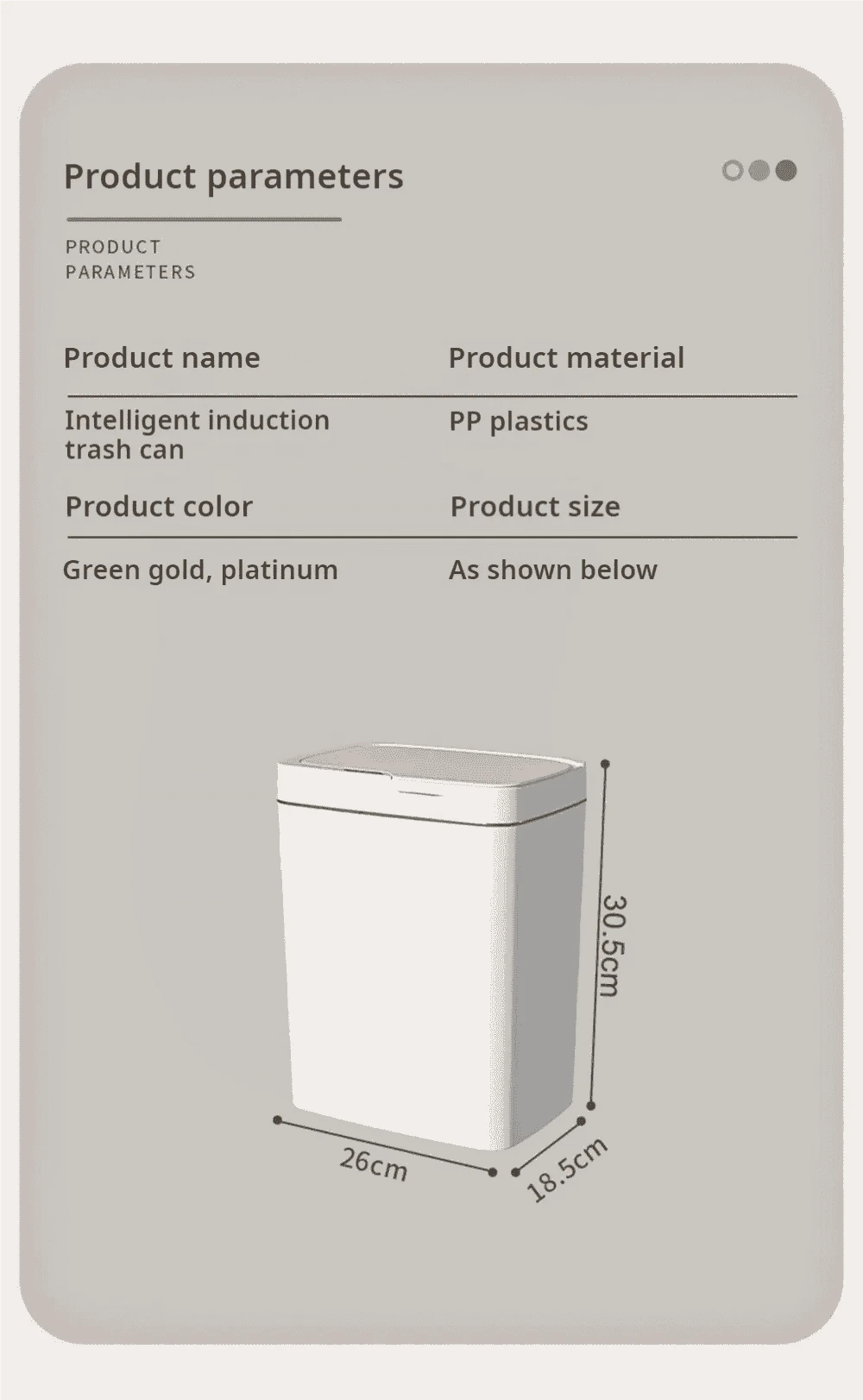 15L Touchless Bathroom Trash Can with Sensor Lid & Auto Bagging-white / 15L