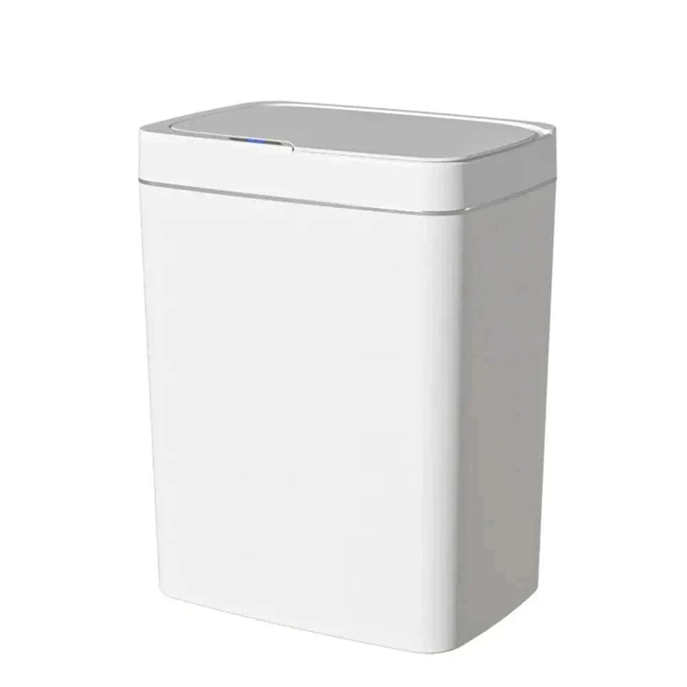 15L Touchless Bathroom Trash Can with Sensor Lid & Auto Bagging-white / 15L