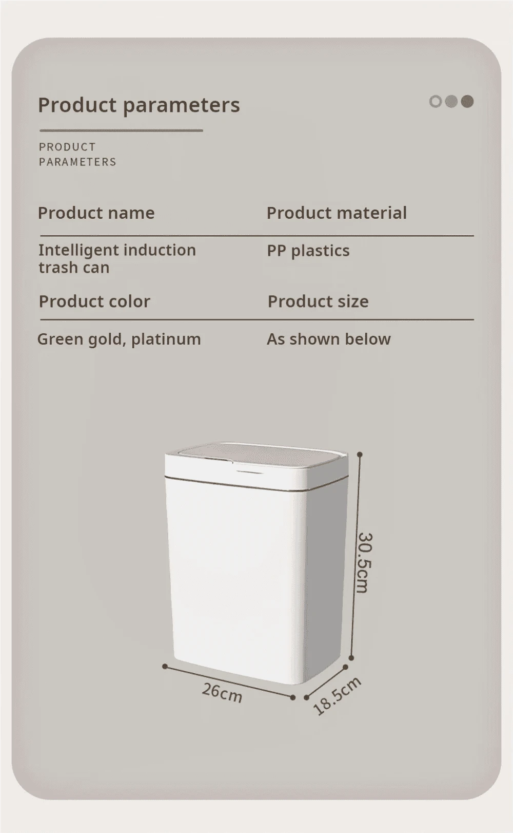 15L Touchless Bathroom Trash Can with Sensor Lid & Auto Bagging-white / 15L