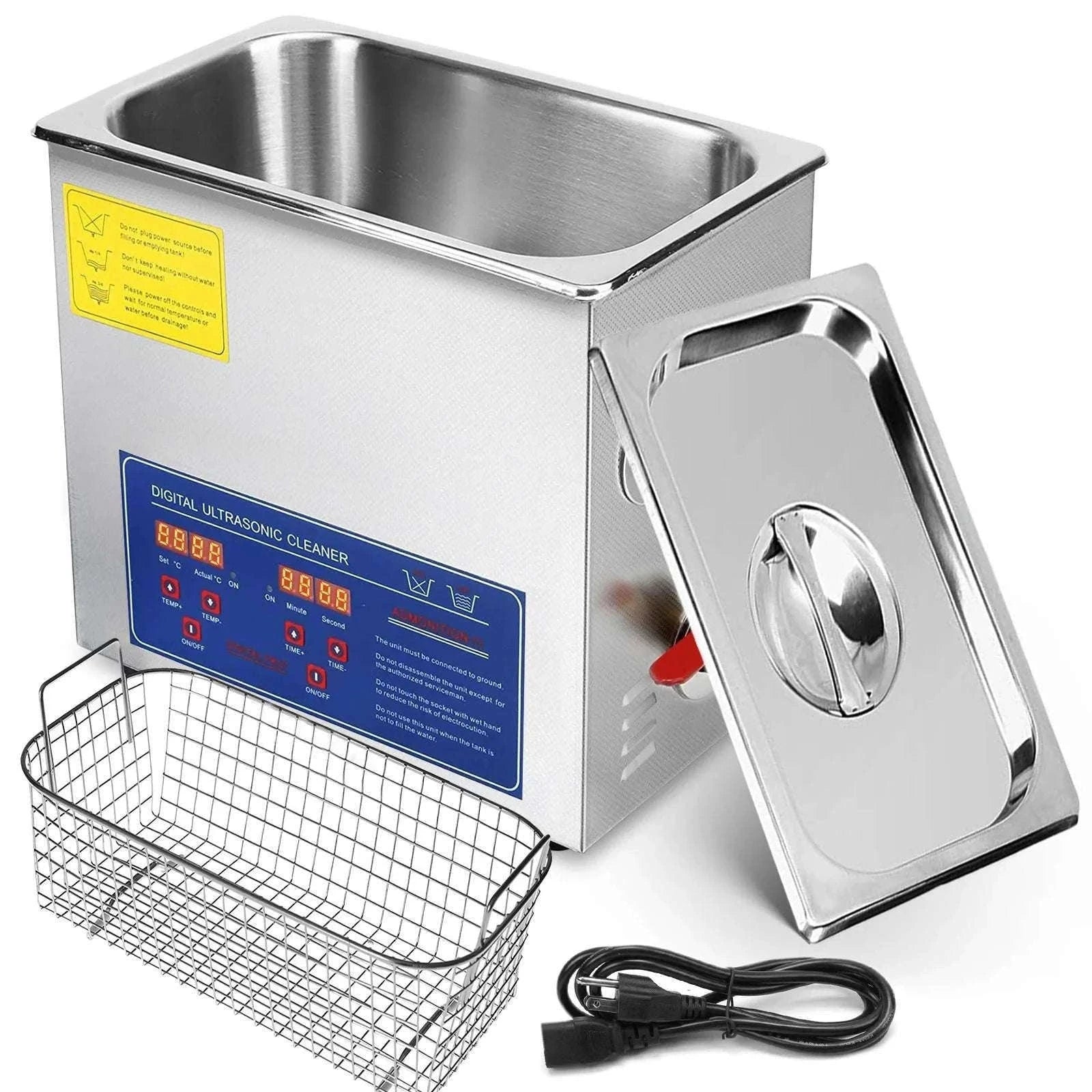 15L Ultrasonic Cleaner 40kHz with Heat & Digital Timer-15L / france