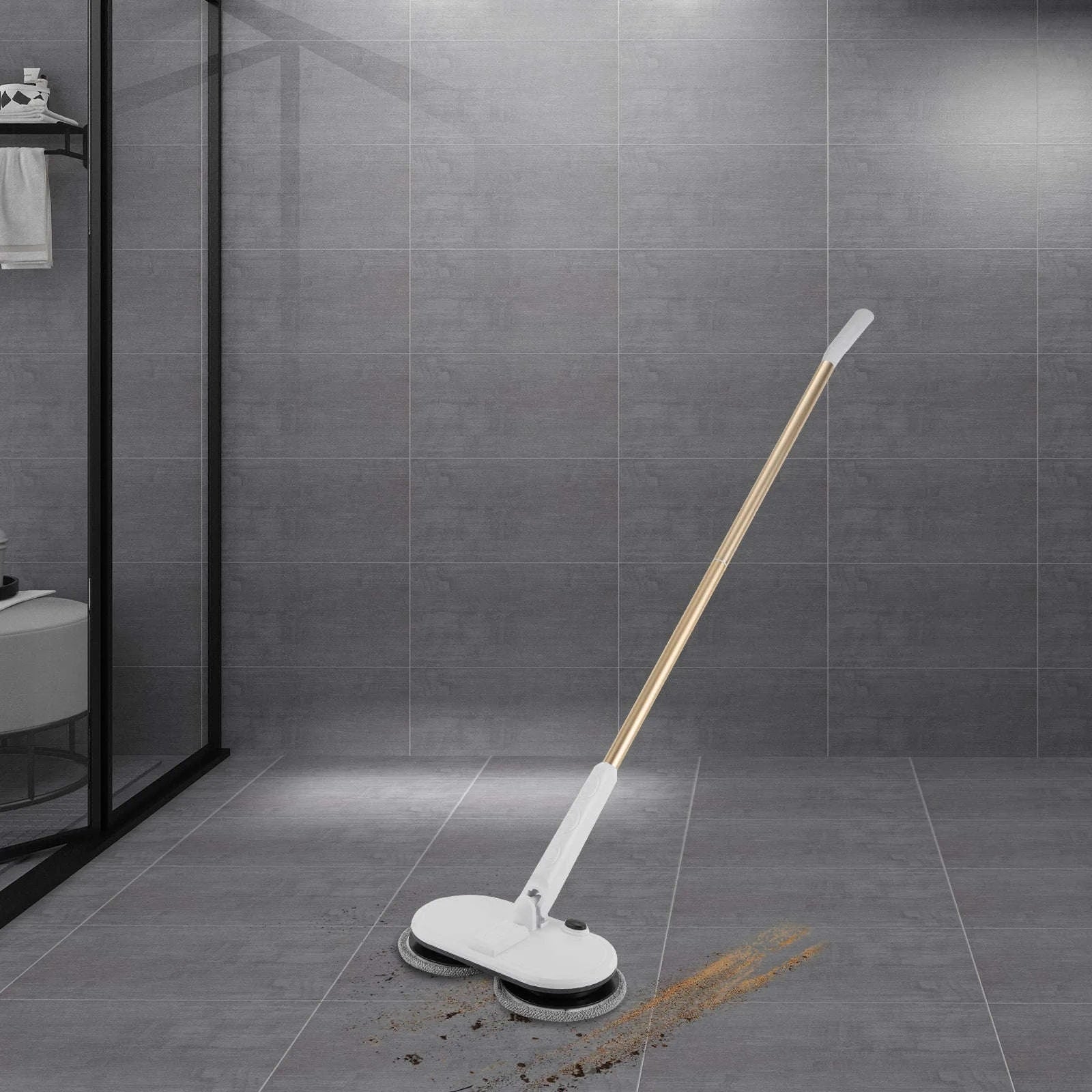 15W Cordless Electric Mop with 60-Minute Battery Life and 150RPM Rotation-United States