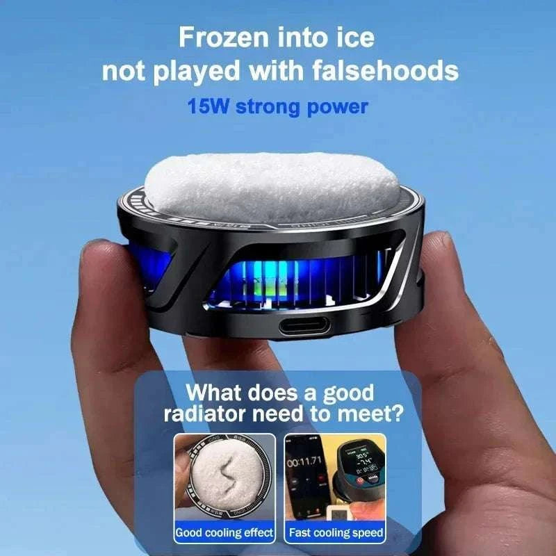 15W Magnetic Back-Clip Ice Cooling Radiator SL25-SL25-Black