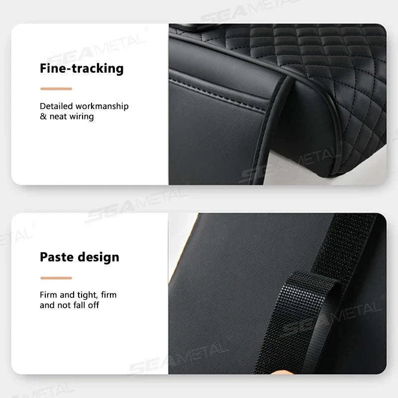 15W Wireless Charging Car Arm Rest Cushion-Black red