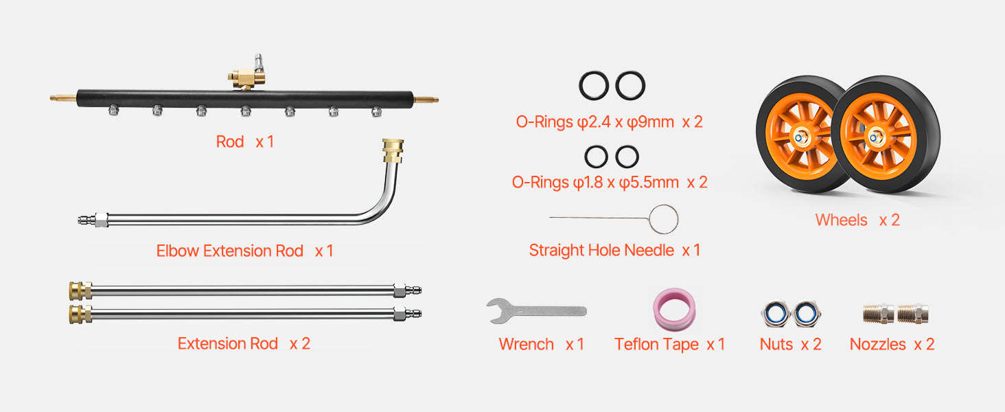 16/24 Inch Pressure Washer Undercarriage Cleaner for Driveway-16in / Poland / Manual