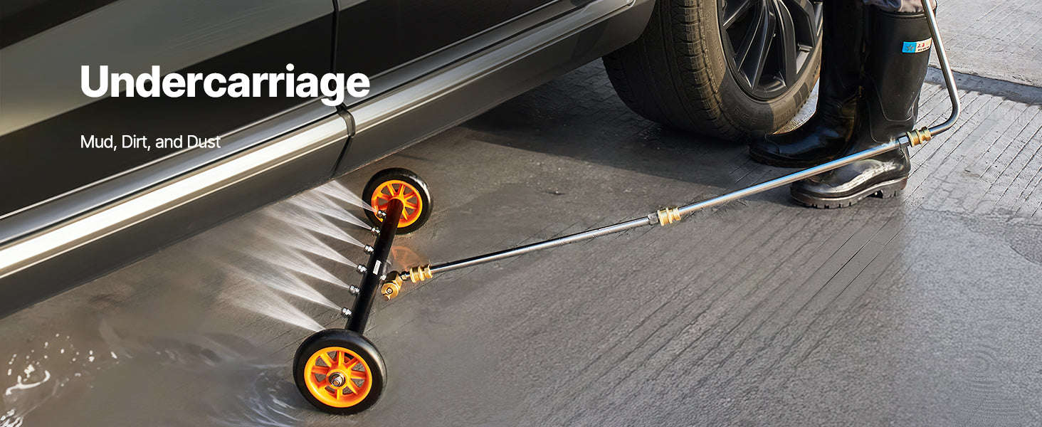 16/24 Inch Pressure Washer Undercarriage Cleaner for Driveway-16in / Poland / Manual