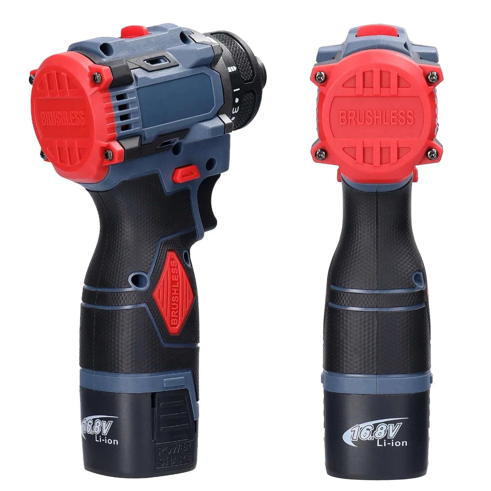 16.8V Cordless Drill & Electric Screwdriver 45Nm Brushless Power Tool-2 pcs Batteries / france / EU