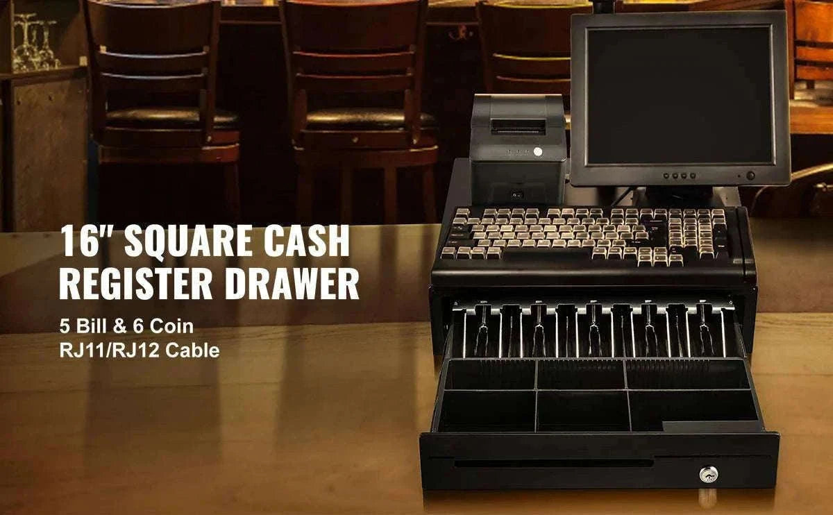 16" Cash Register Drawer for POS with Lock & Coin Tray-5 Bill 8 Coin / CZECH REPUBLIC