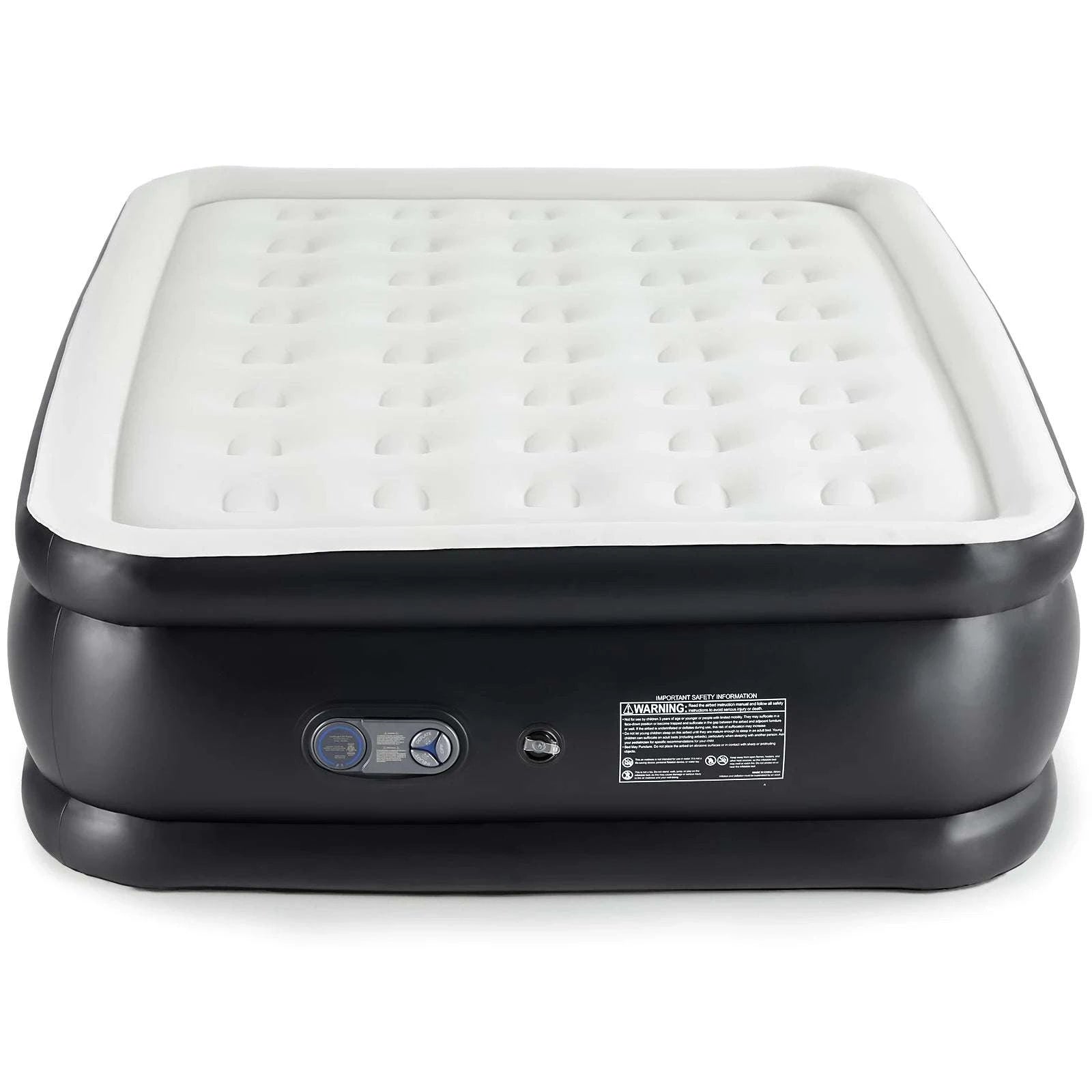 16" Double Height Air Mattress with Built-In Pump, 660 lb Capacity-16 Inch Queen / United States