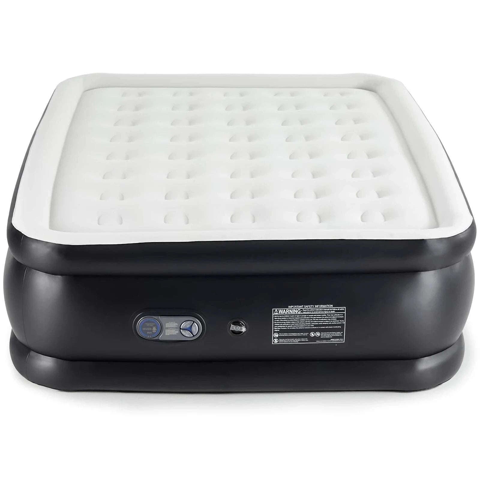 16" Double Height Air Mattress with Built-In Pump, 660 lb Capacity-16 Inch Queen / United States
