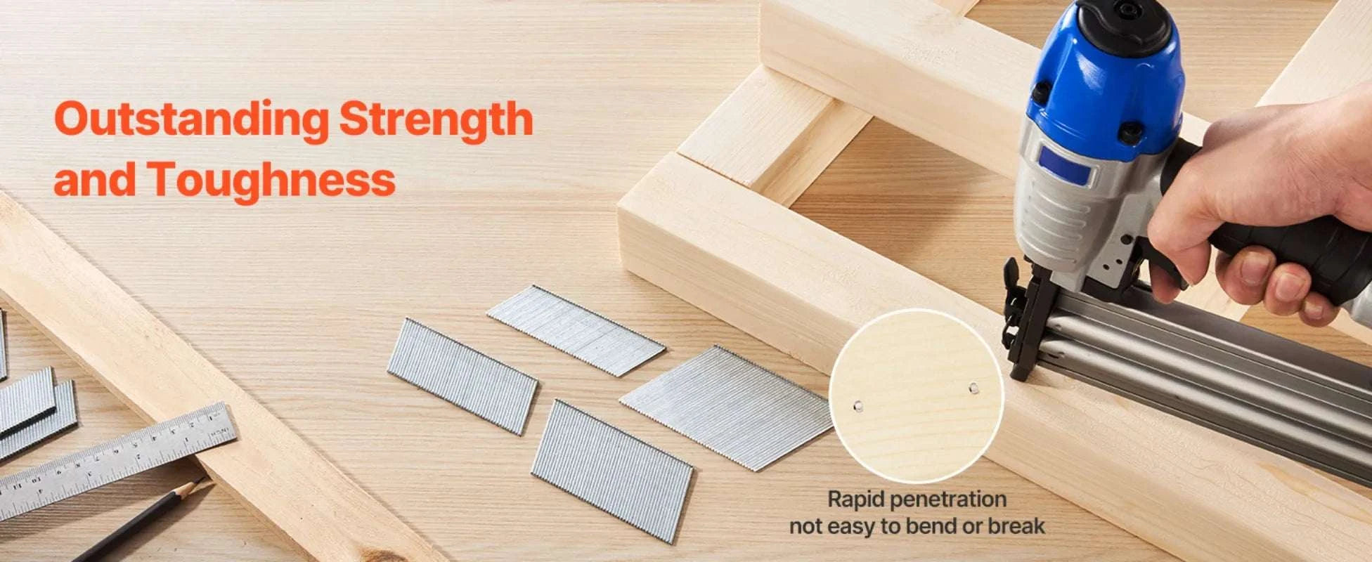16 Gauge Angled Finish Nails 2000 Count for 20° Nail Guns-United States