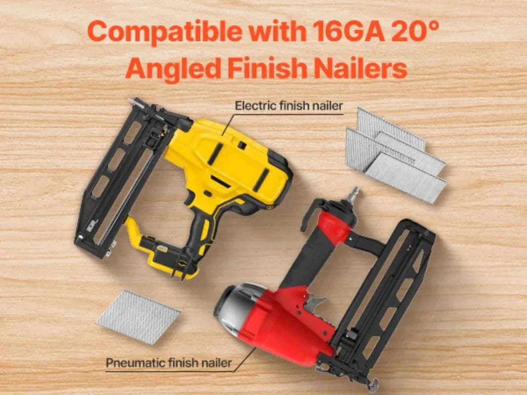 16 Gauge Angled Finish Nails 2000 Count for 20° Nail Guns-United States