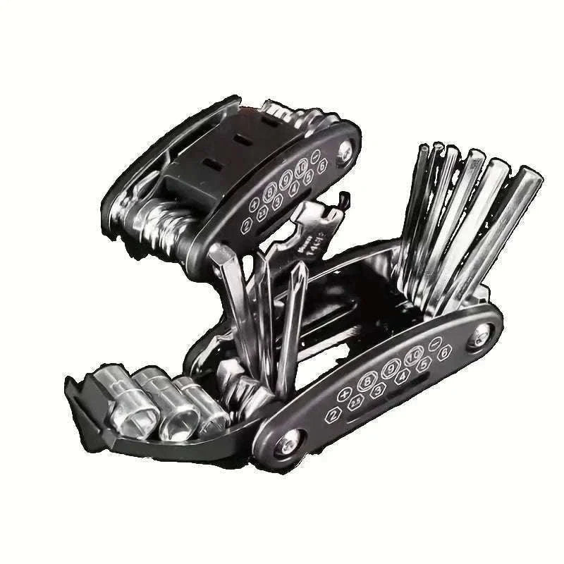 16-in-1 Socket Wrench Set with Rotating Head for Easy Repairs-grey