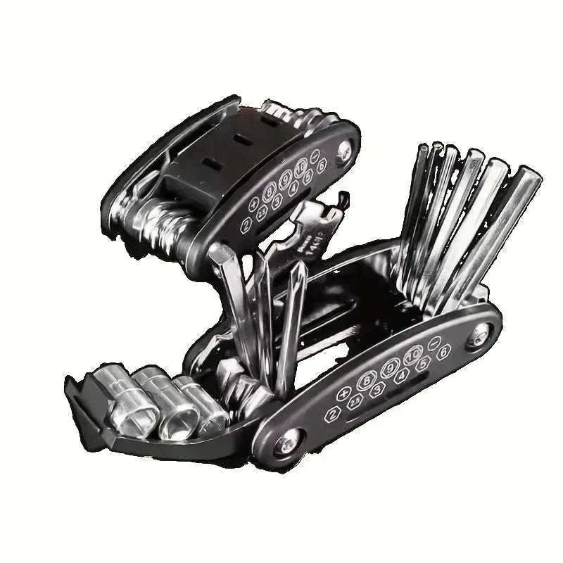16-in-1 Socket Wrench Set with Rotating Head for Easy Repairs-grey