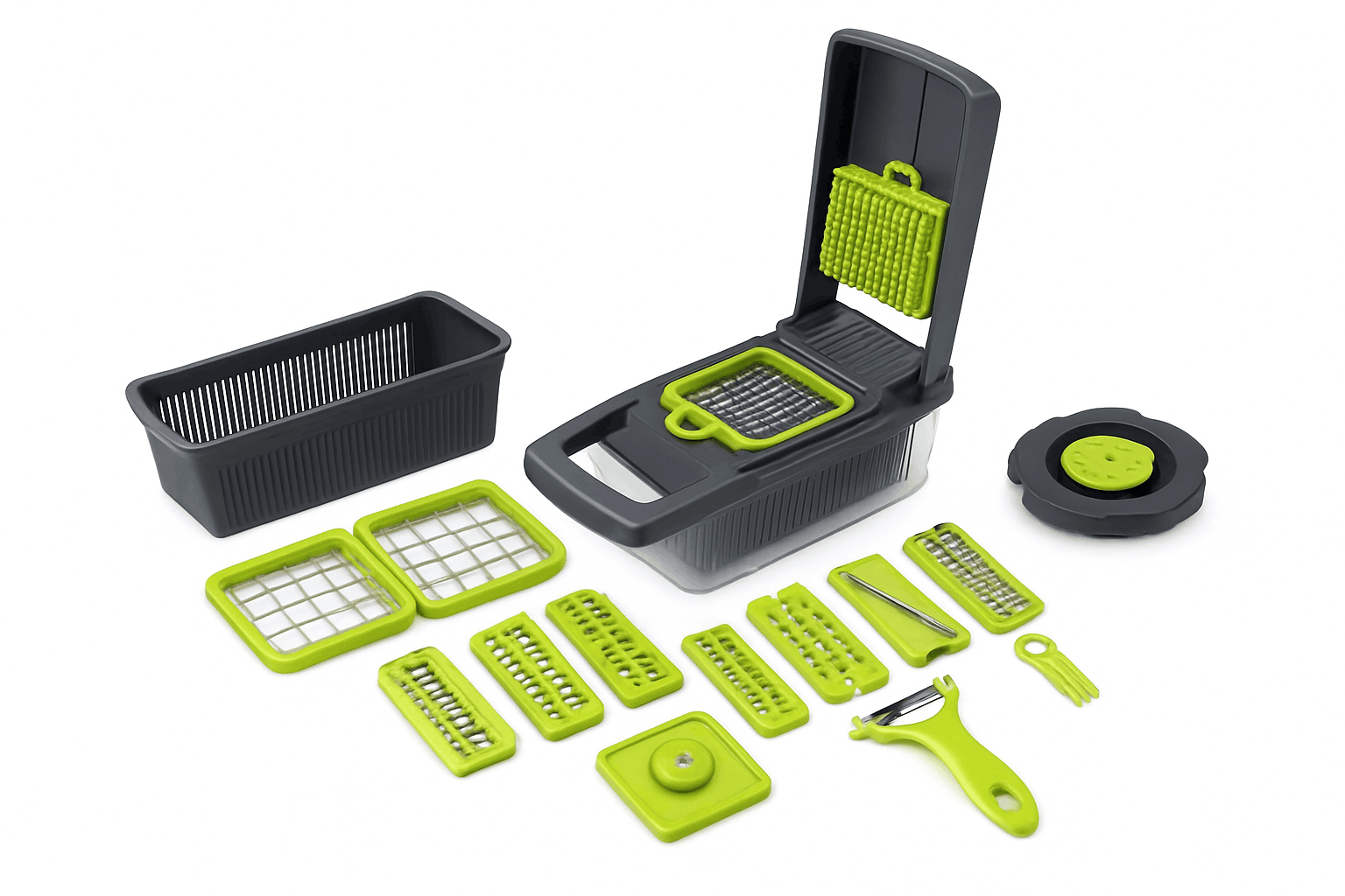 16-in-1 Vegetable Chopper Multi-Blade Kitchen Tool for Fast Prep-green / United States