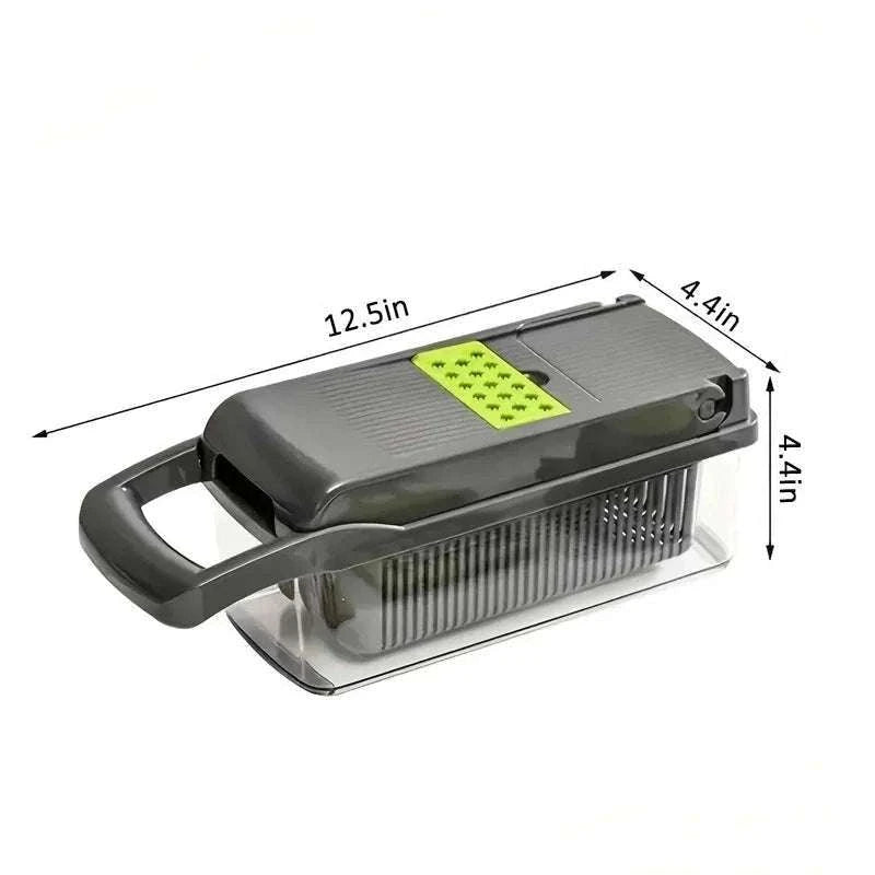 16-in-1 Vegetable Chopper Multi-Blade Kitchen Tool for Fast Prep-green / United States
