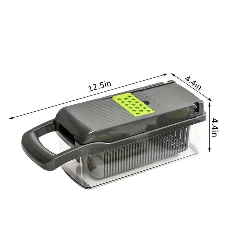 16-in-1 Vegetable Chopper Multi-Blade Kitchen Tool for Fast Prep-green / United States
