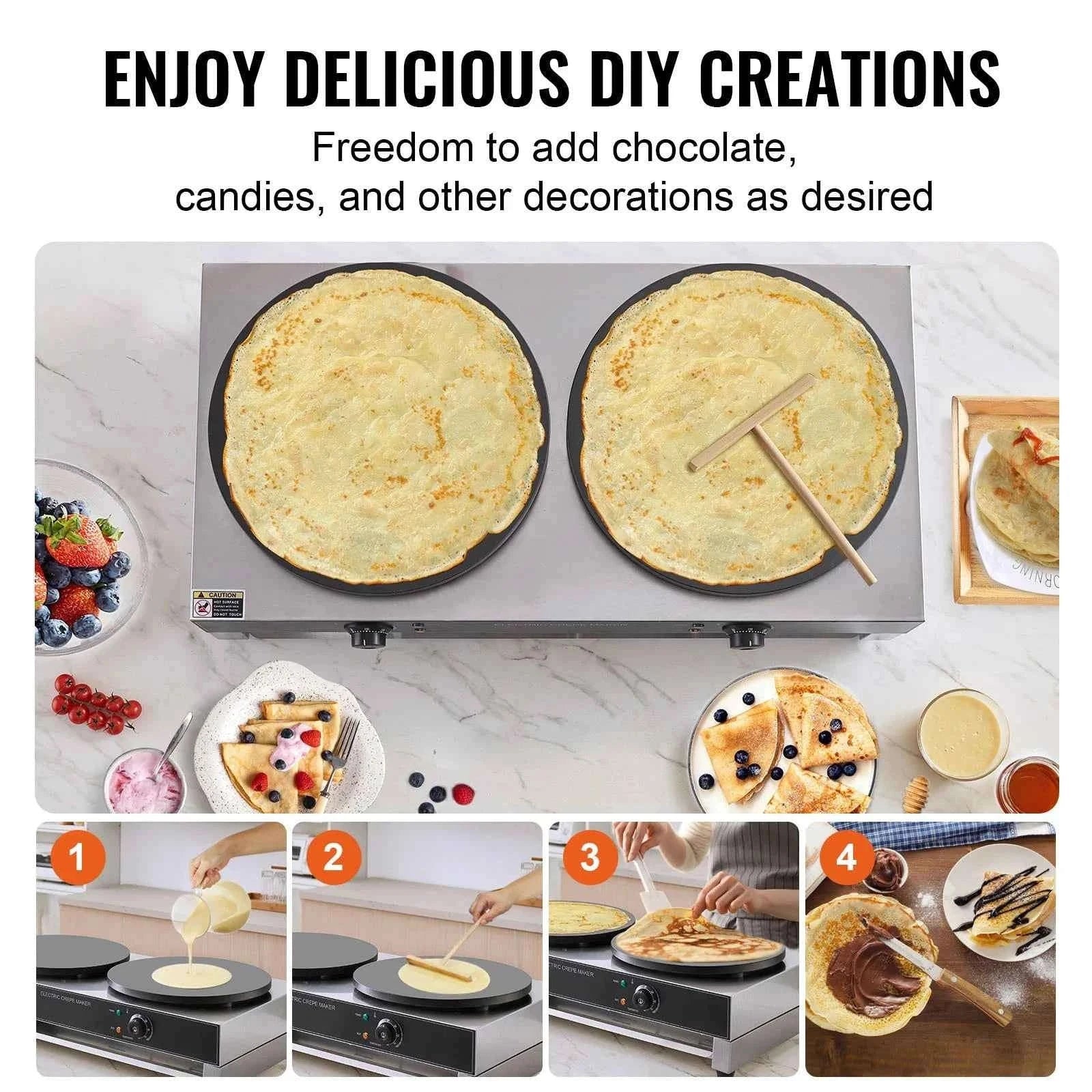 16-Inch Electric Double Head Crepe Maker-United States